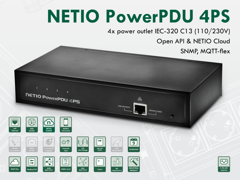 Powerpdu 4ps Ifl Smart Pdu Iec320 C13 230v Swithed Pdu